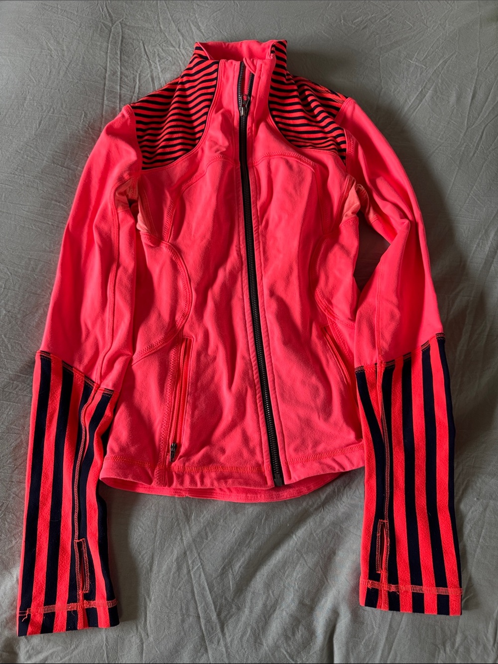 Neon coral / navy Lululemon Forme Jacket
